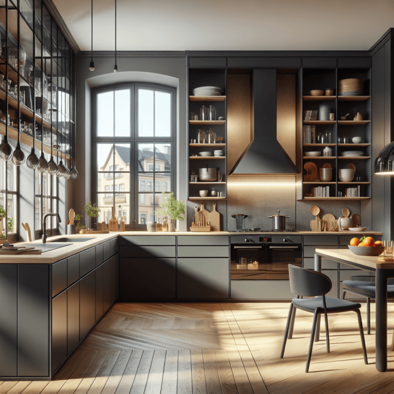 anthrazitfarbene Barrierefreie Küche-Düsseldorf