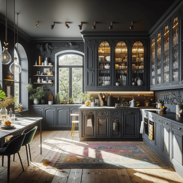 anthrazitfarbene Boho Style Küche-Düsseldorf