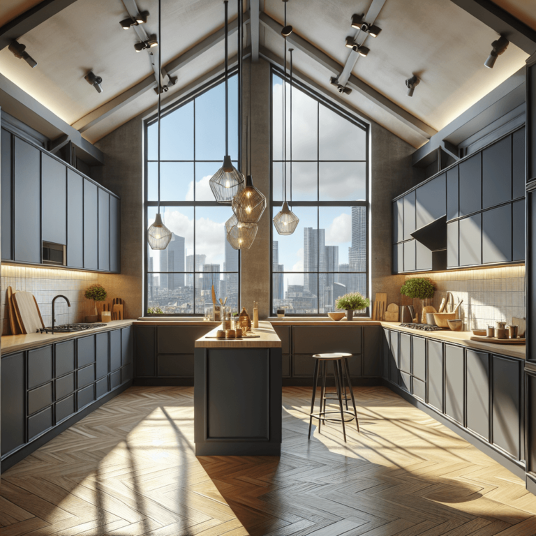 anthrazitfarbene Küche für Dachschräge-Düsseldorf