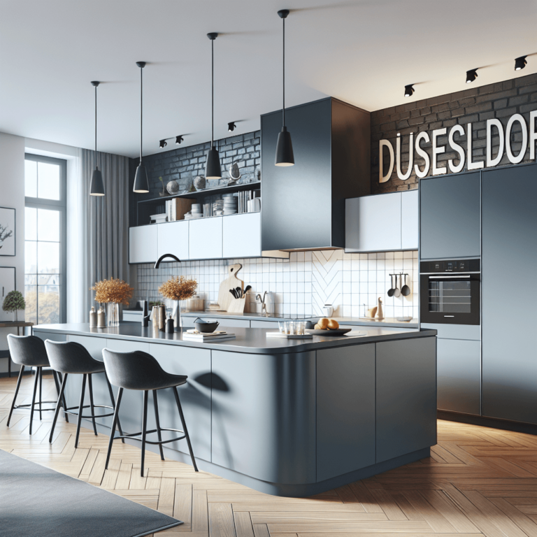 anthrazitfarbene Küche in U-Form-Düsseldorf