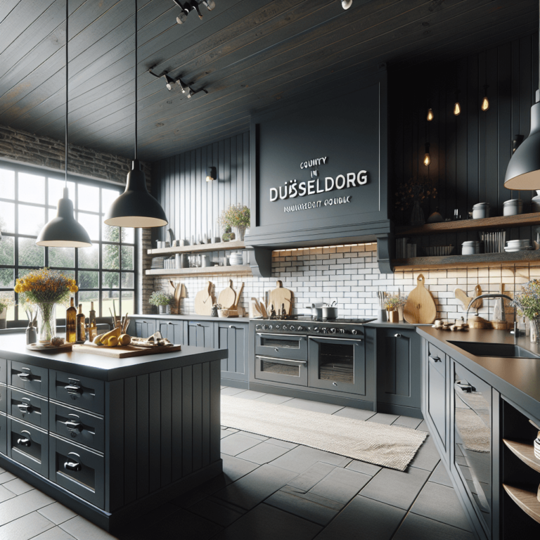 anthrazitfarbene Landhausküche-Düsseldorf