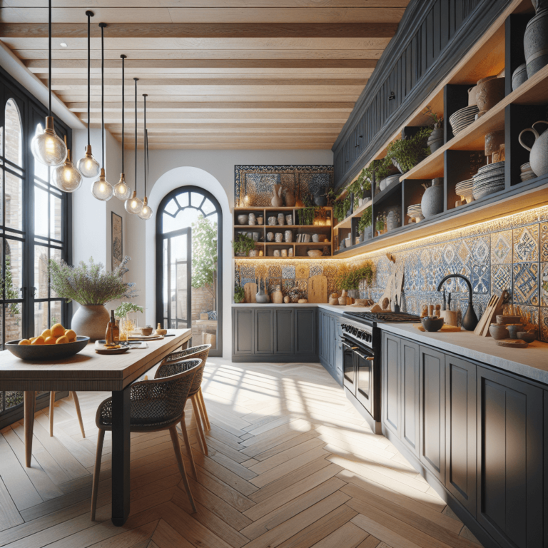 anthrazitfarbene Mediterrane Küche-Düsseldorf