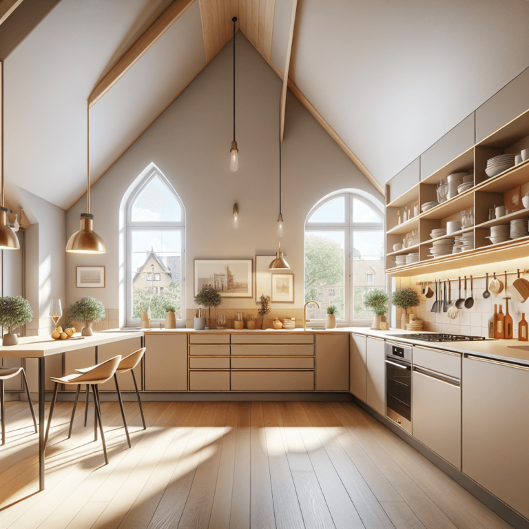beige Küche für Dachschräge-Düsseldorf