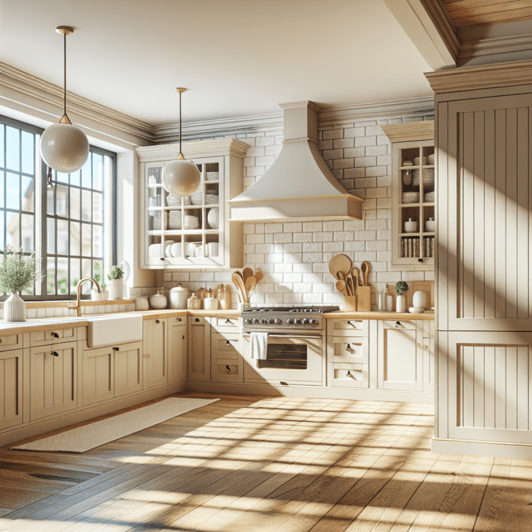 beige Küche im Bauernhausstil-Düsseldorf