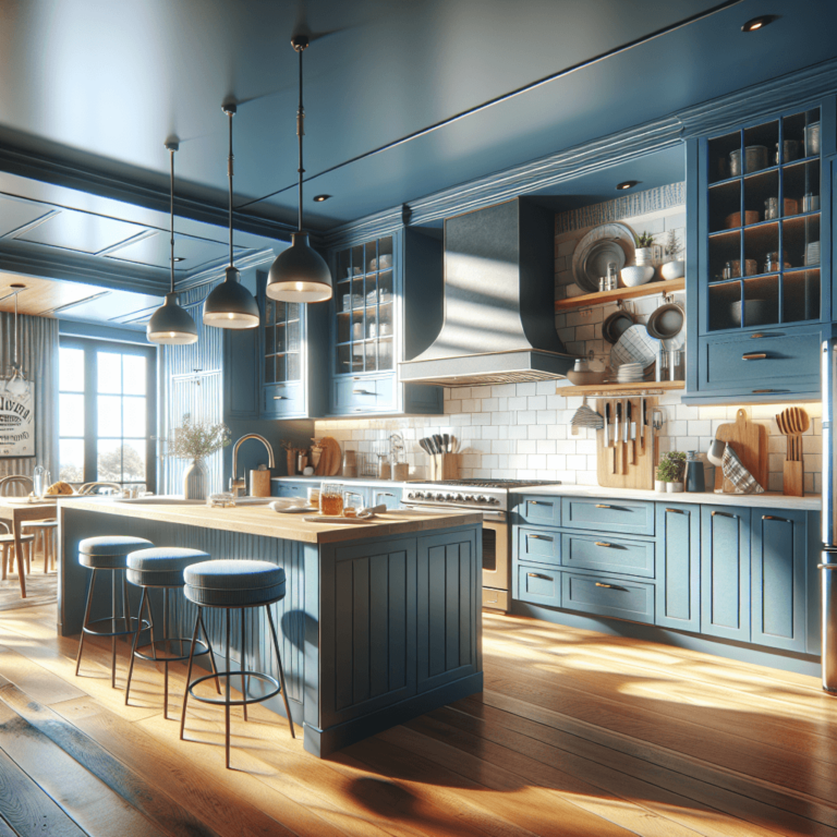 blaue Amerikanische Küche-Düsseldorf