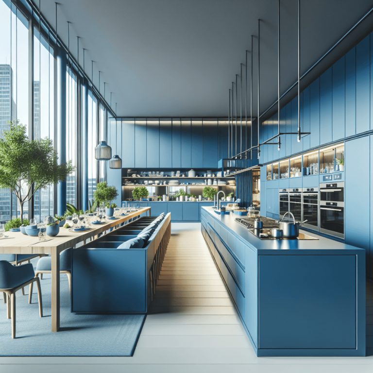 blaue Anrichte Küche-Düsseldorf