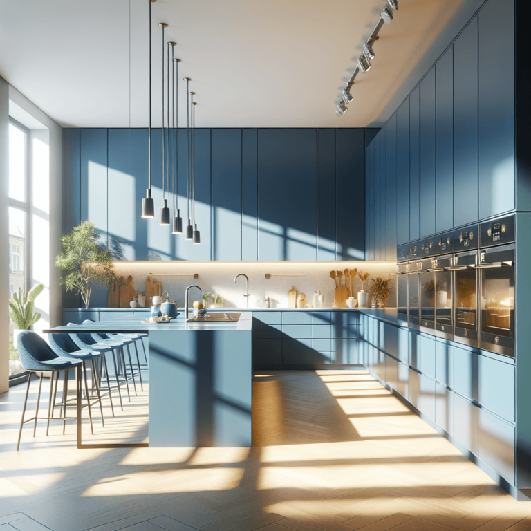 blaue Barrierefreie Küche-Düsseldorf