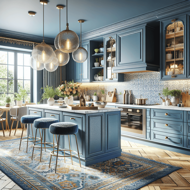 blaue Boho Style Küche-Düsseldorf