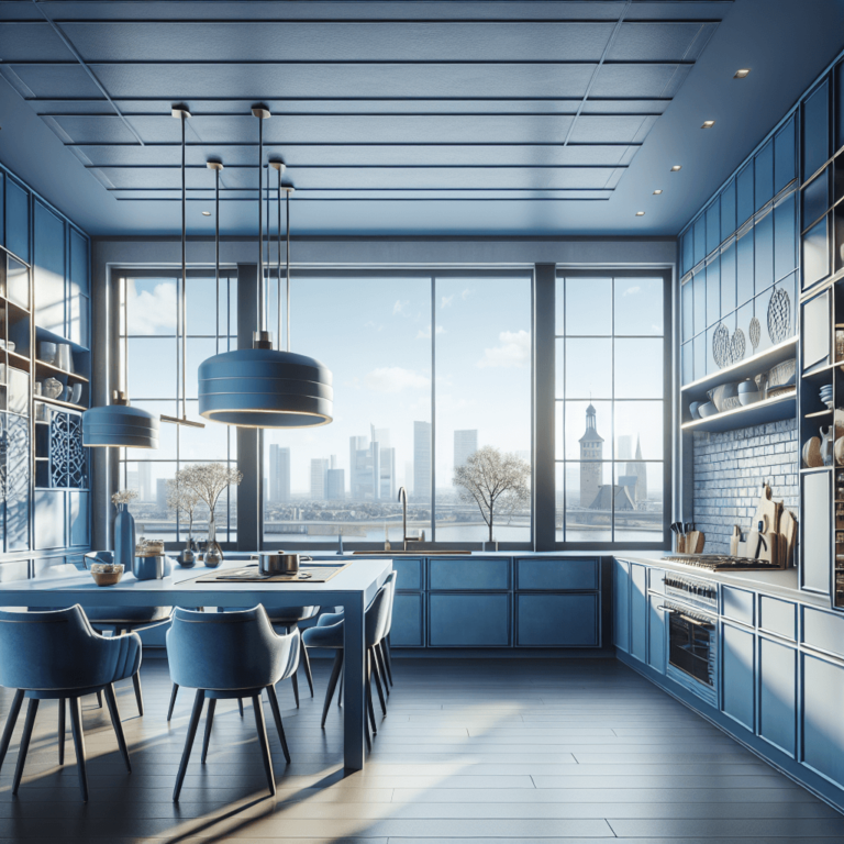 blaue Design Küche-Düsseldorf