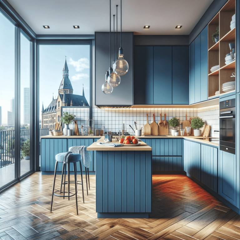 blaue Eck-Küche-Düsseldorf
