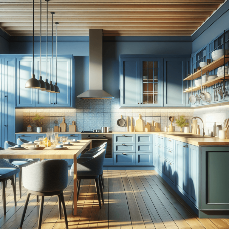blaue Einbauküche-Düsseldorf