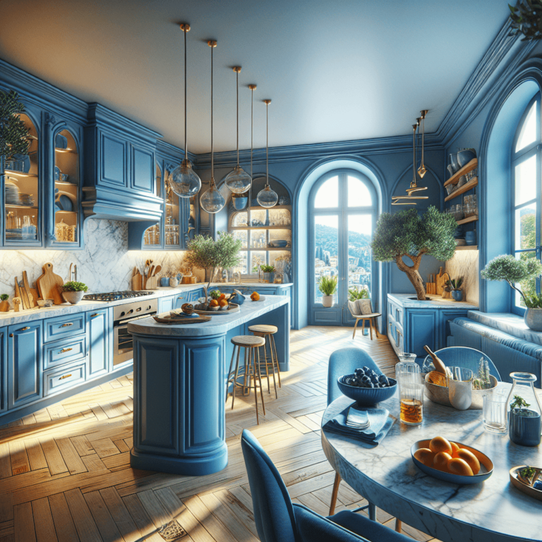 blaue Mediterrane Küche-Düsseldorf