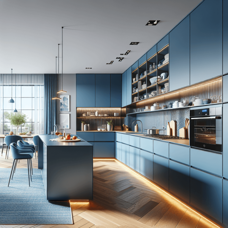 blaue Modulare Küche-Düsseldorf