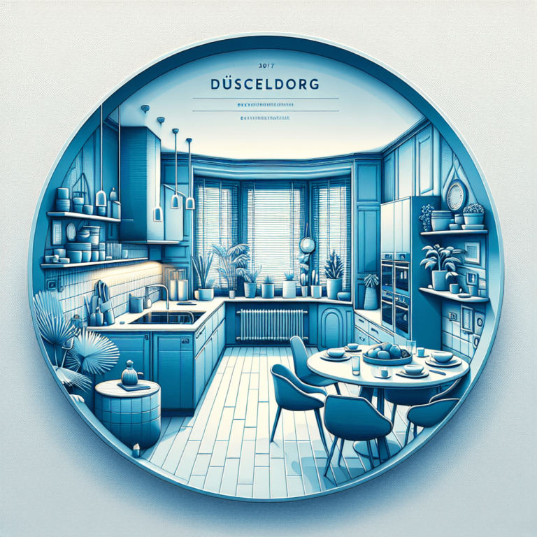 blaue Rondell Küche-Düsseldorf