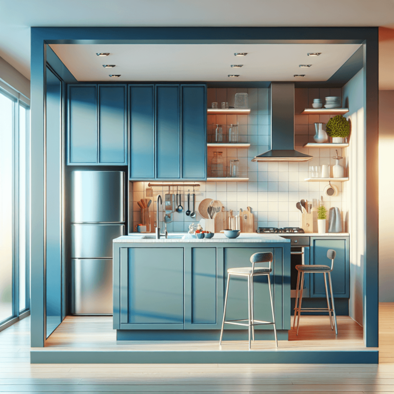 blaue Singleküche-Düsseldorf