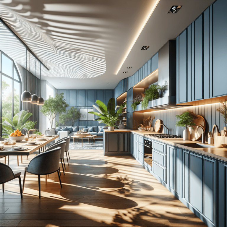 blaugraue Design Küche-Düsseldorf