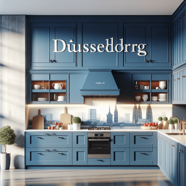 blaugraue Einbauküche-Düsseldorf