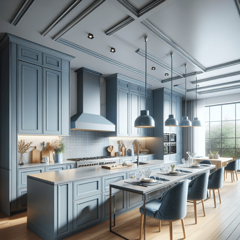 blaugraue Modulare Küche-Düsseldorf