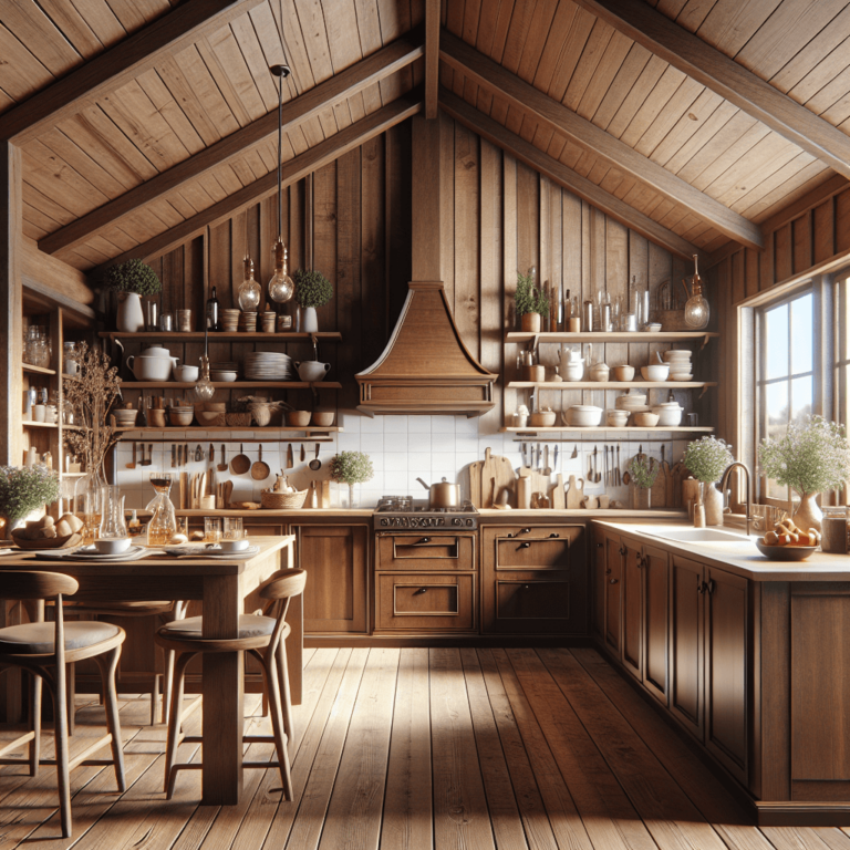 braune Küche im Bauernhausstil-Düsseldorf