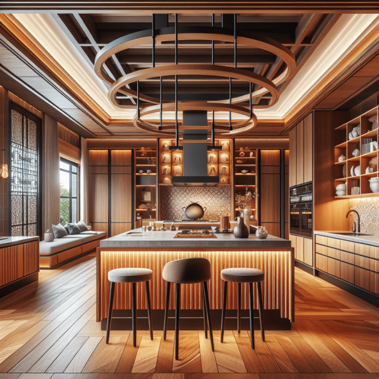 braune Küche im asiatischen Stil-Düsseldorf