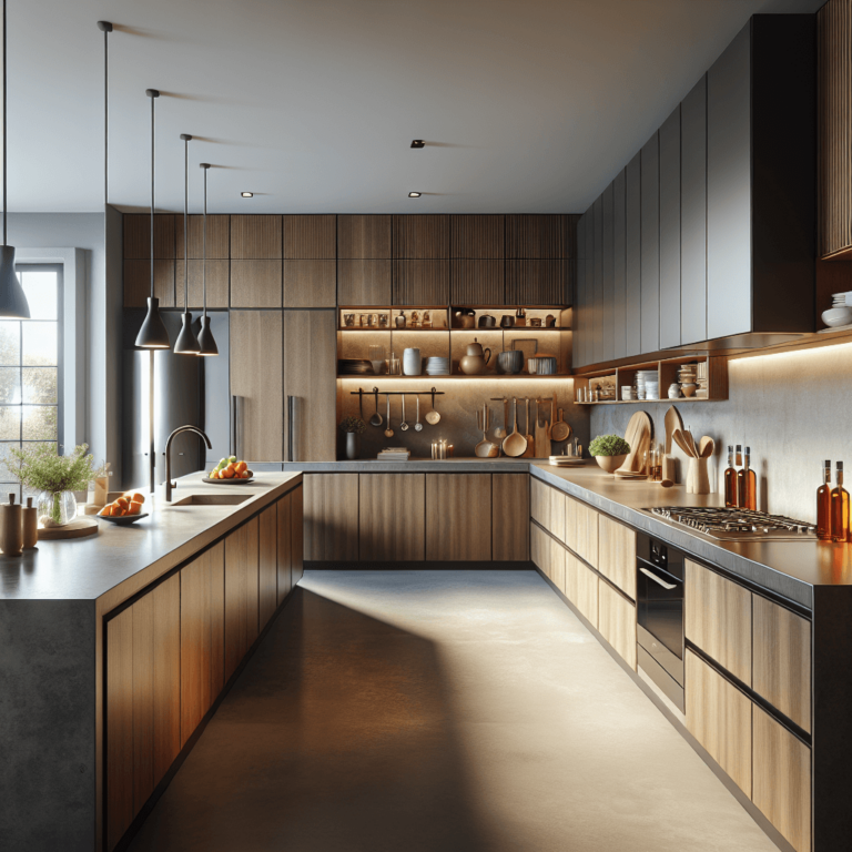 braune Küche in L-Form-Düsseldorf