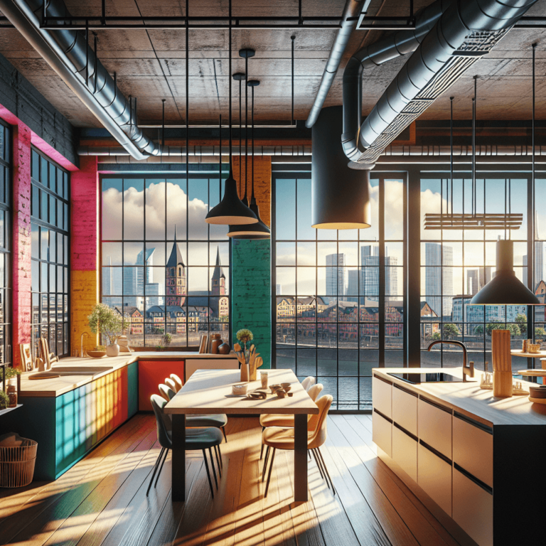 bunte Industrielle Küche-Düsseldorf