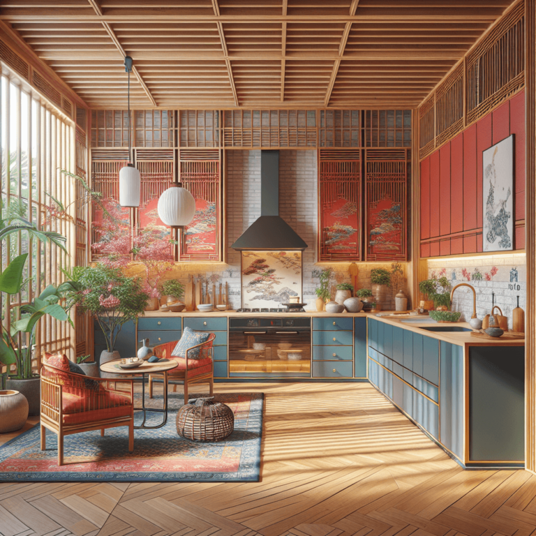 bunte Küche im asiatischen Stil-Düsseldorf