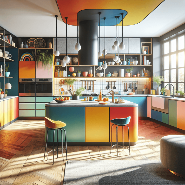 bunte Küche im skandinavischen Stil-Düsseldorf