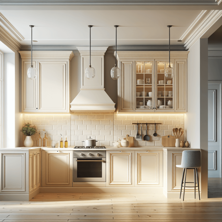 cremefarbene Einbauküche-Düsseldorf