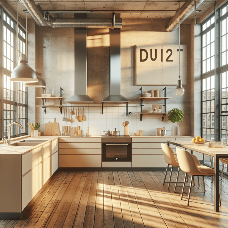 cremefarbene Industrial Style Küche-Düsseldorf