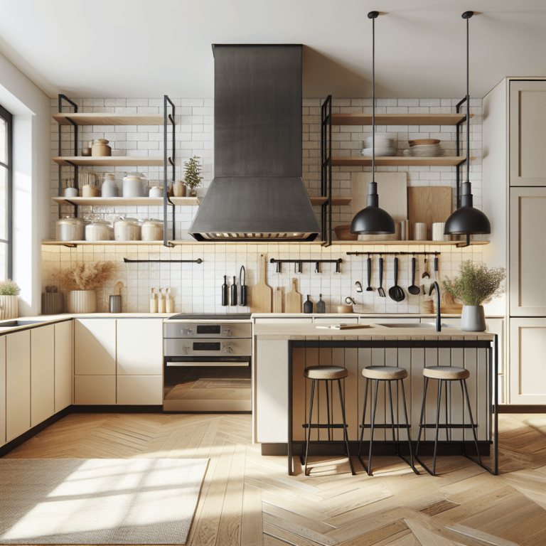 cremefarbene Industrielle Küche-Düsseldorf