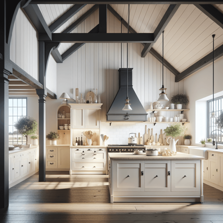 cremefarbene Küche im Bauernhausstil-Düsseldorf