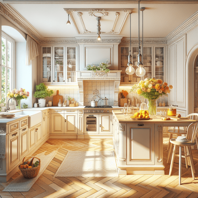 cremefarbene Küche im Shabby Chic Stil-Düsseldorf