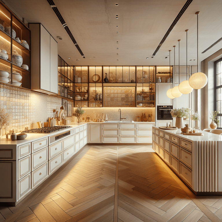 cremefarbene Küche im asiatischen Stil-Düsseldorf