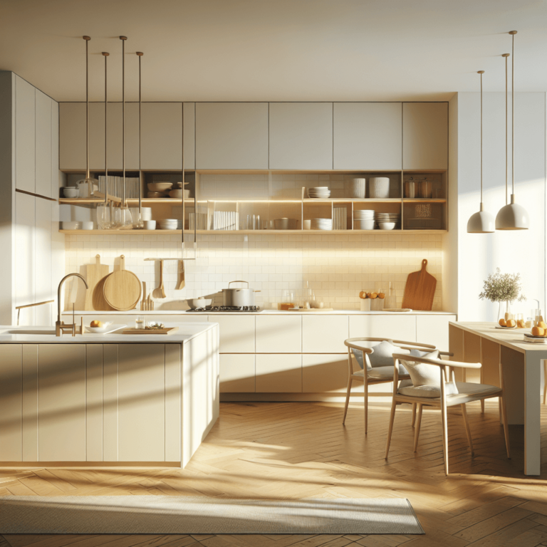 cremefarbene Minimalismus Küche-Düsseldorf