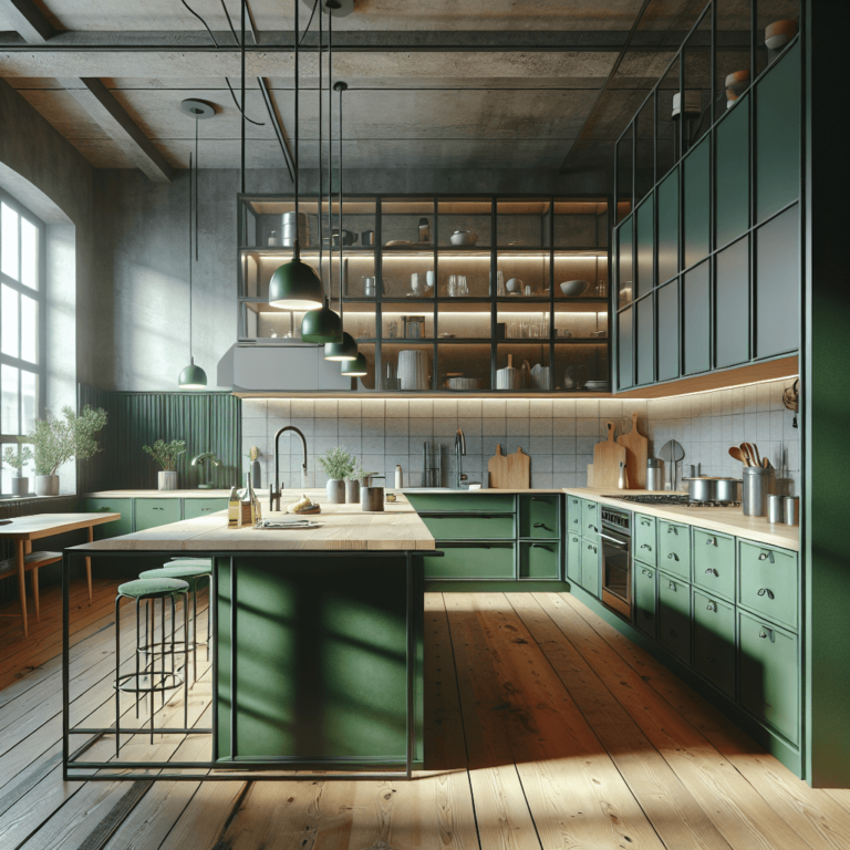 grüne Industrielle Küche-Düsseldorf