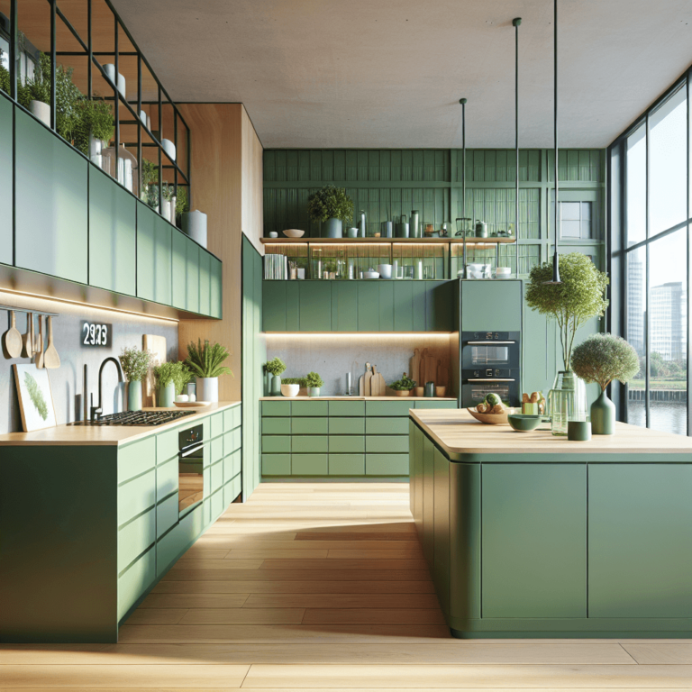 grüne Modulare Küche-Düsseldorf