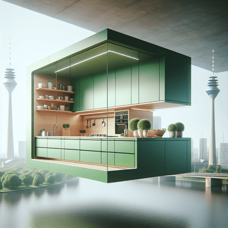 grüne Schwebende Küche-Düsseldorf