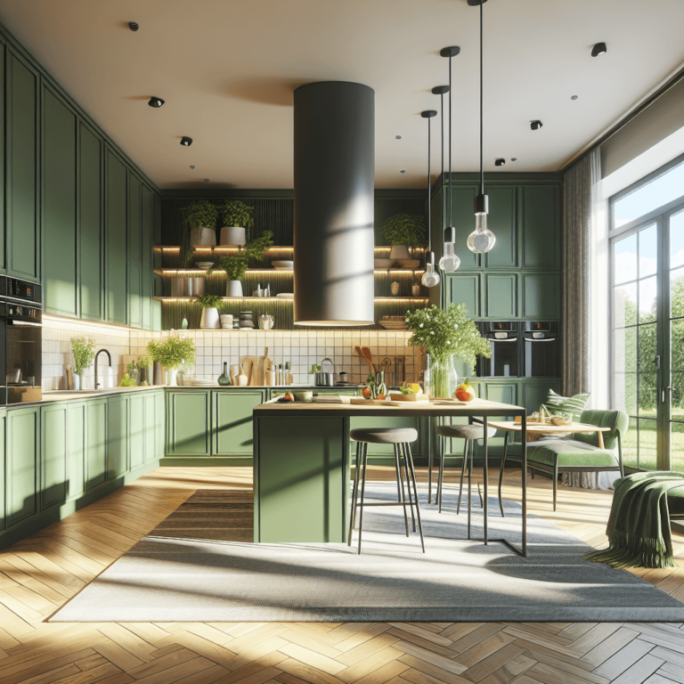 grüne Wohnküche-Düsseldorf