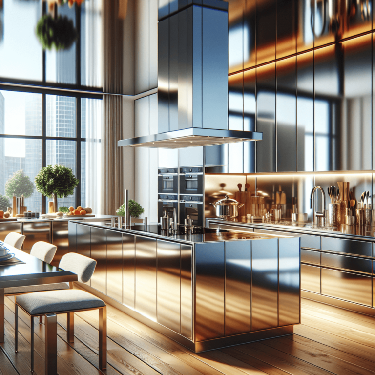 hochglanz Küche mit Stahlakzenten-Düsseldorf