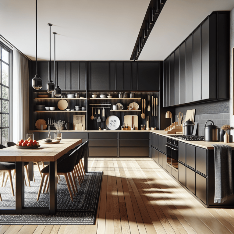 schwarze Anrichte Küche-Düsseldorf