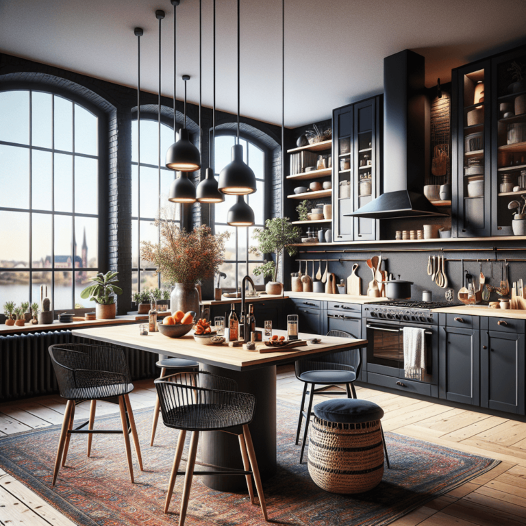schwarze Boho Style Küche-Düsseldorf