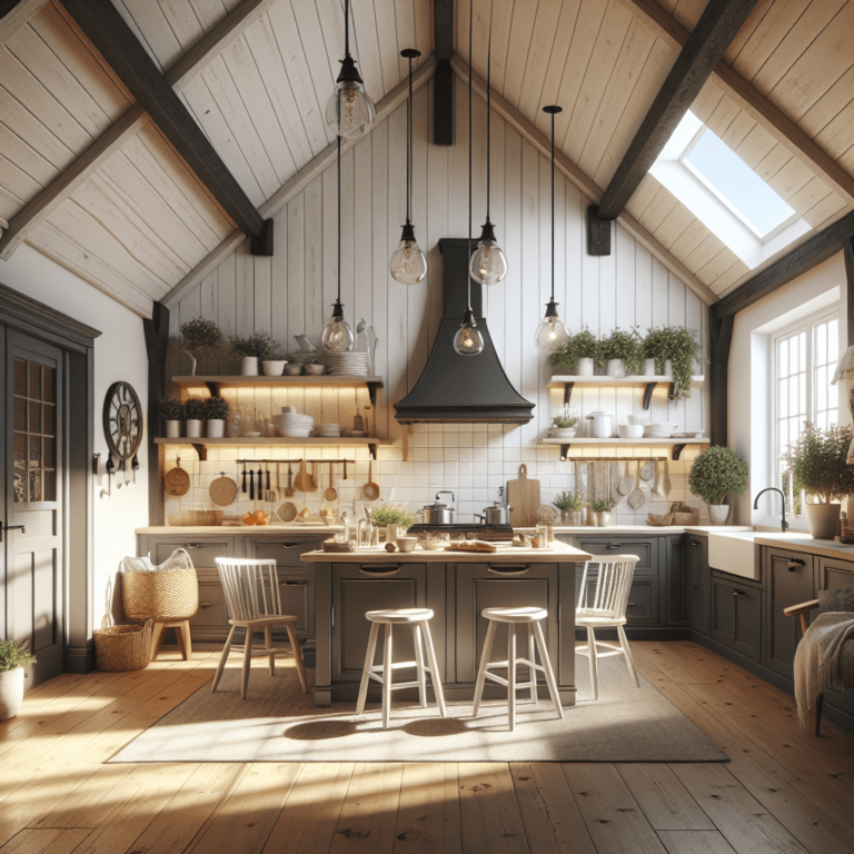 schwarze Küche im Bauernhausstil-Düsseldorf