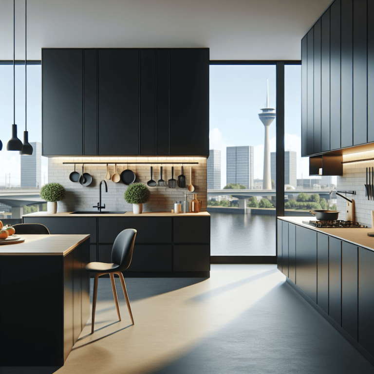 schwarze Minimalismus Küche-Düsseldorf