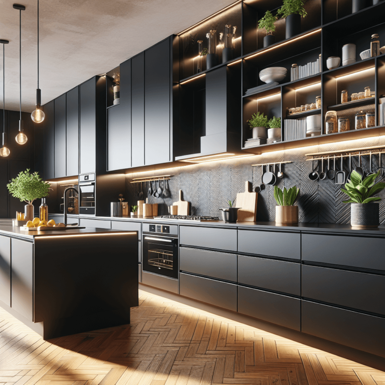 schwarze Modulare Küche-Düsseldorf