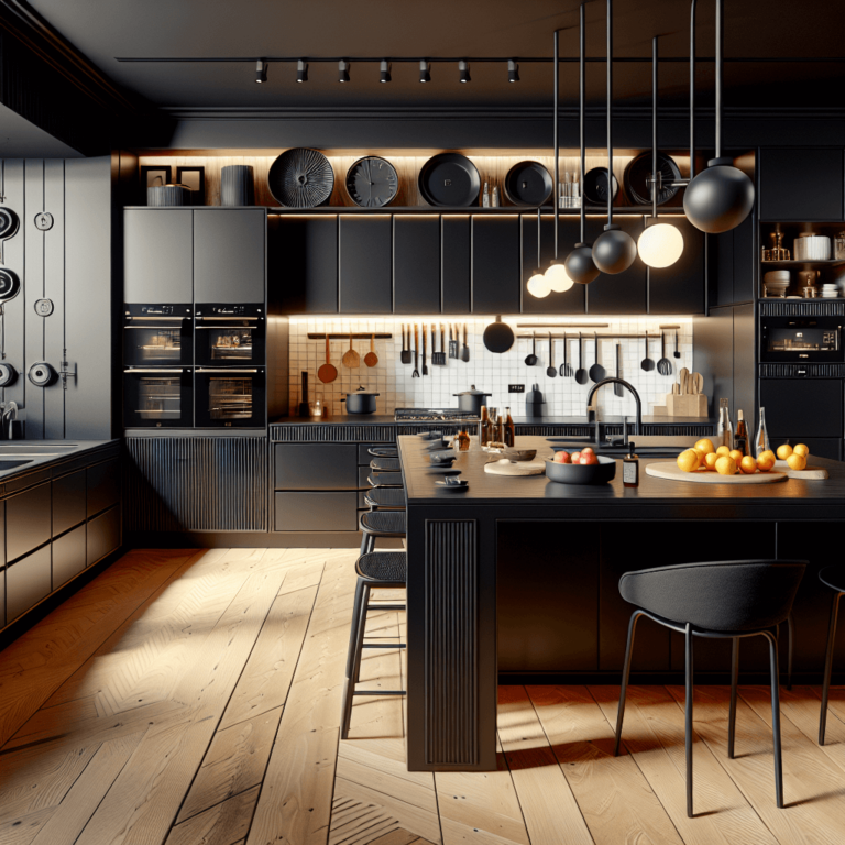 schwarze Retro Küche-Düsseldorf