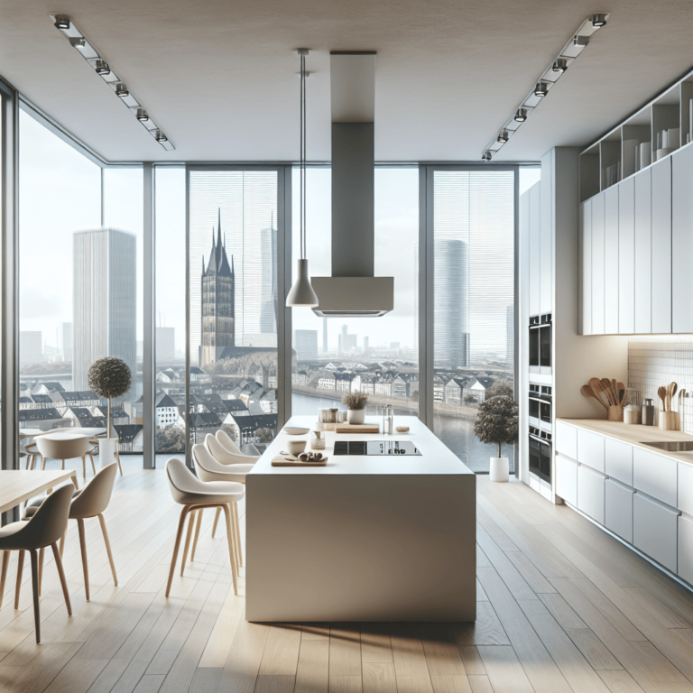 weiße Freistehende Küche-Düsseldorf