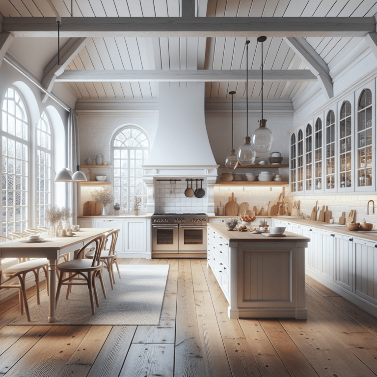 weiße Küche im Bauernhausstil-Düsseldorf