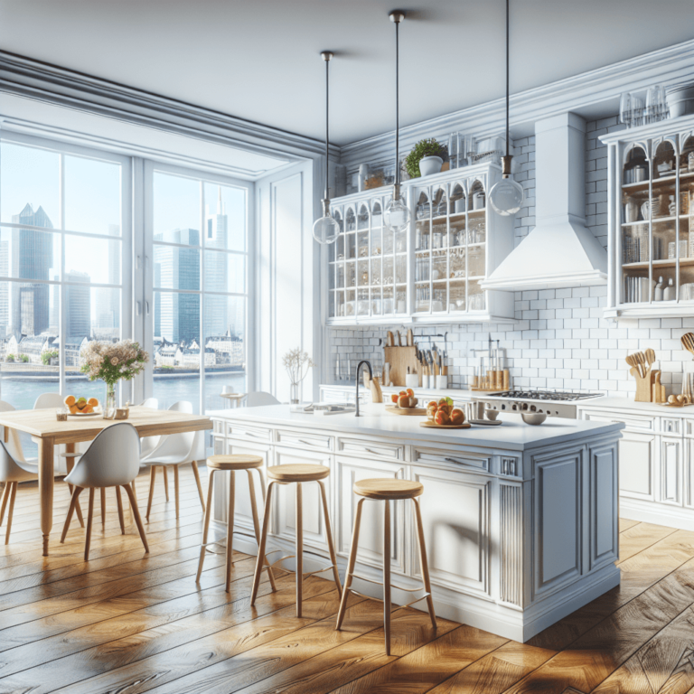 weiße Küche im Shabby Chic Stil-Düsseldorf