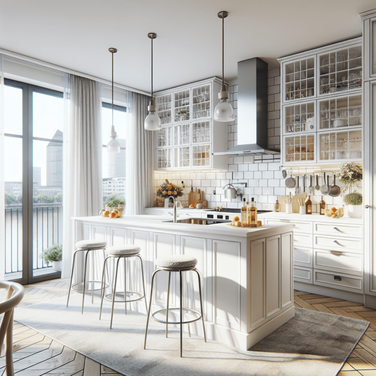 weiße Küche im Vintage Chic Stil-Düsseldorf